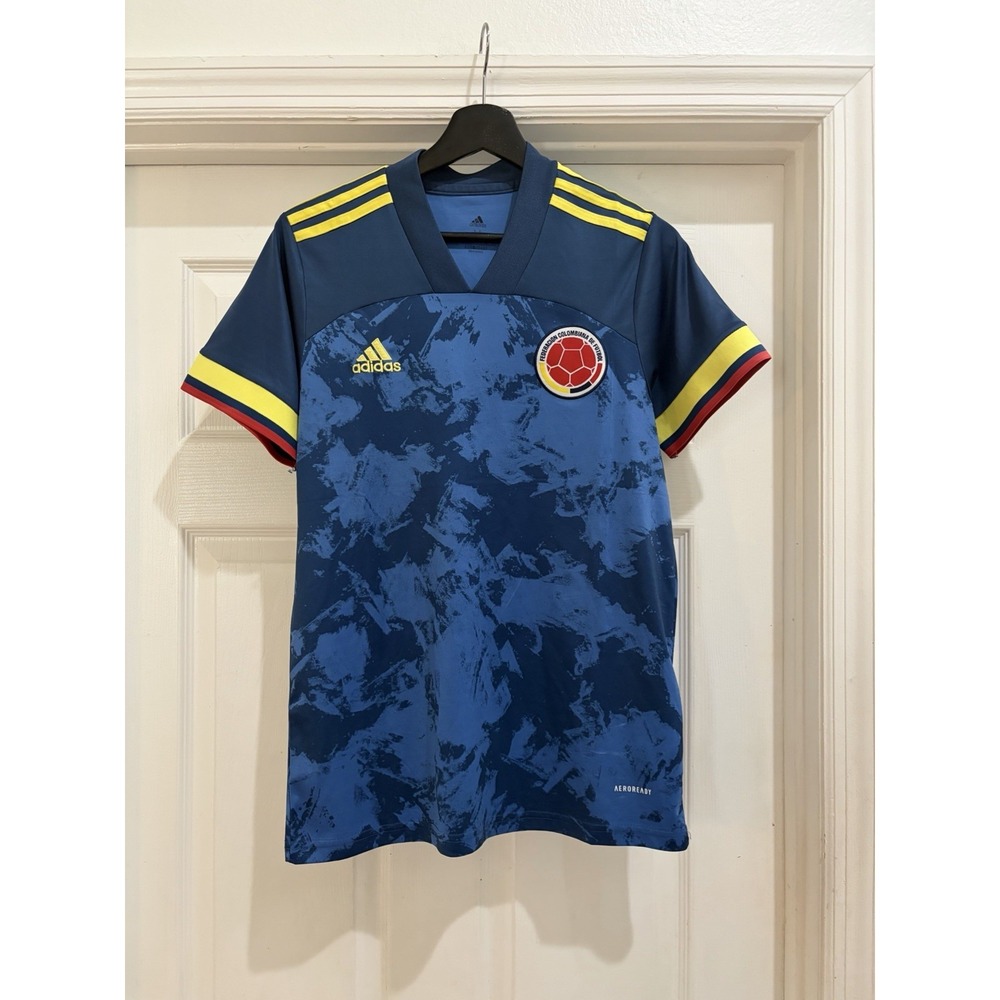 Adidas Colombia National Team Soccer Jersey Blue Men's Medium